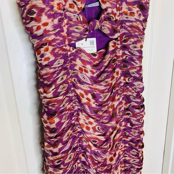 Zara Bodycon Dress Front Cutouts Size XS - Picture 5 of 9